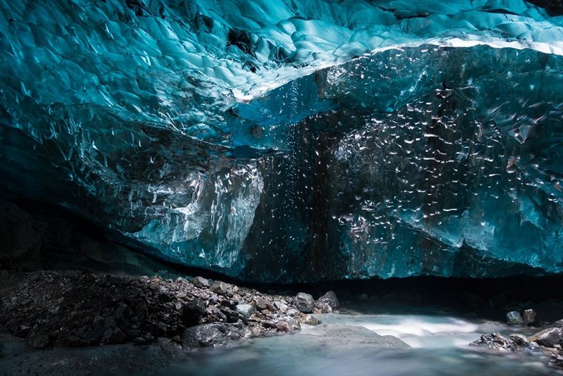 These pictures of the frozen world of the Vatnajökull Glacier were made possible through Sony’s new sensor technology, allowing incredibly detailed low-light photography. Renowned local guides Einar Runar Sigurdsson and Helen Maria explored the frozen world of the Vatnajökull Glacier in Iceland using Sony’s latest digital cameras, the RX10 II and RX100 IV, which feature the world’s first 1.0 type stacked Exmor RS CMOS sensor. This picture: Helen Maria's photos from inside the Waterfall Cave For further information please contact Rochelle Collison at Hope & Glory PR on 020 7014 5306 or at rochelle.collison@hopeandglorypr.com Copyright: © Helen Maria / Sony