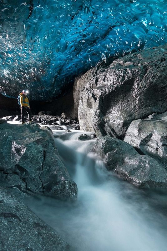 These pictures of the frozen world of the Vatnajökull Glacier were made possible through Sony’s new sensor technology, allowing incredibly detailed low-light photography. Renowned local guides Einar Runar Sigurdsson and Helen Maria explored the frozen world of the Vatnajökull Glacier in Iceland using Sony’s latest digital cameras, the RX10 II and RX100 IV, which feature the world’s first 1.0 type stacked Exmor RS CMOS sensor. This picture: Helen Maria's photos from inside the Waterfall Cave For further information please contact Rochelle Collison at Hope & Glory PR on 020 7014 5306 or at rochelle.collison@hopeandglorypr.com Copyright: © Helen Maria / Sony