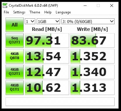 Kingston SDXC - CrystalMark