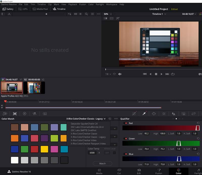 DaVinci Resolve - Color Cheker 02 (1)