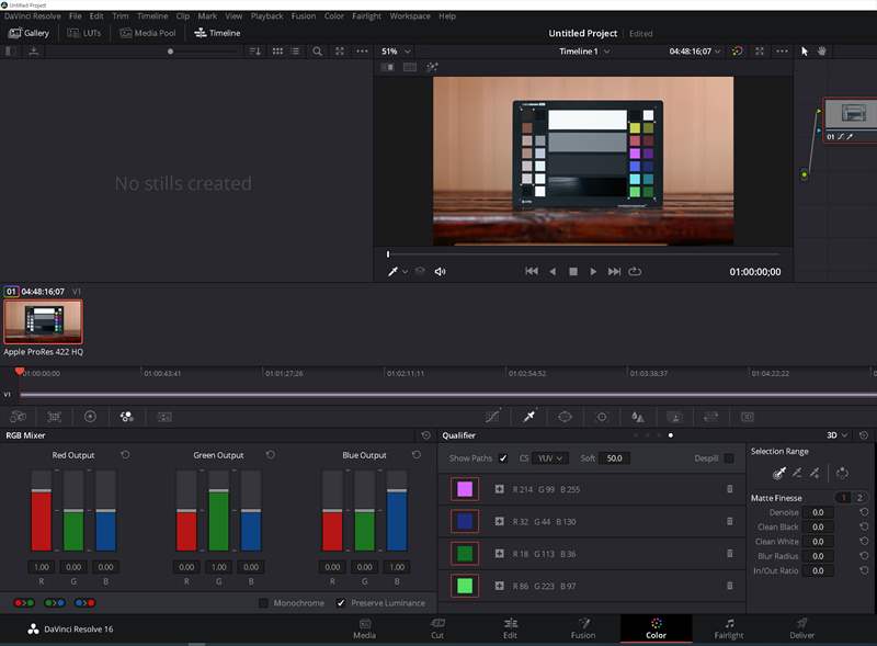 DaVinci Resolve - Color checker (4)